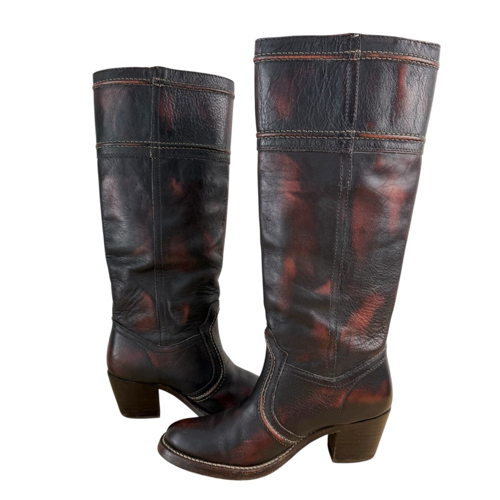 FRYE Jane Tall Riding Boots Antique Brown Sz 5.5 - Picture 4 of 10